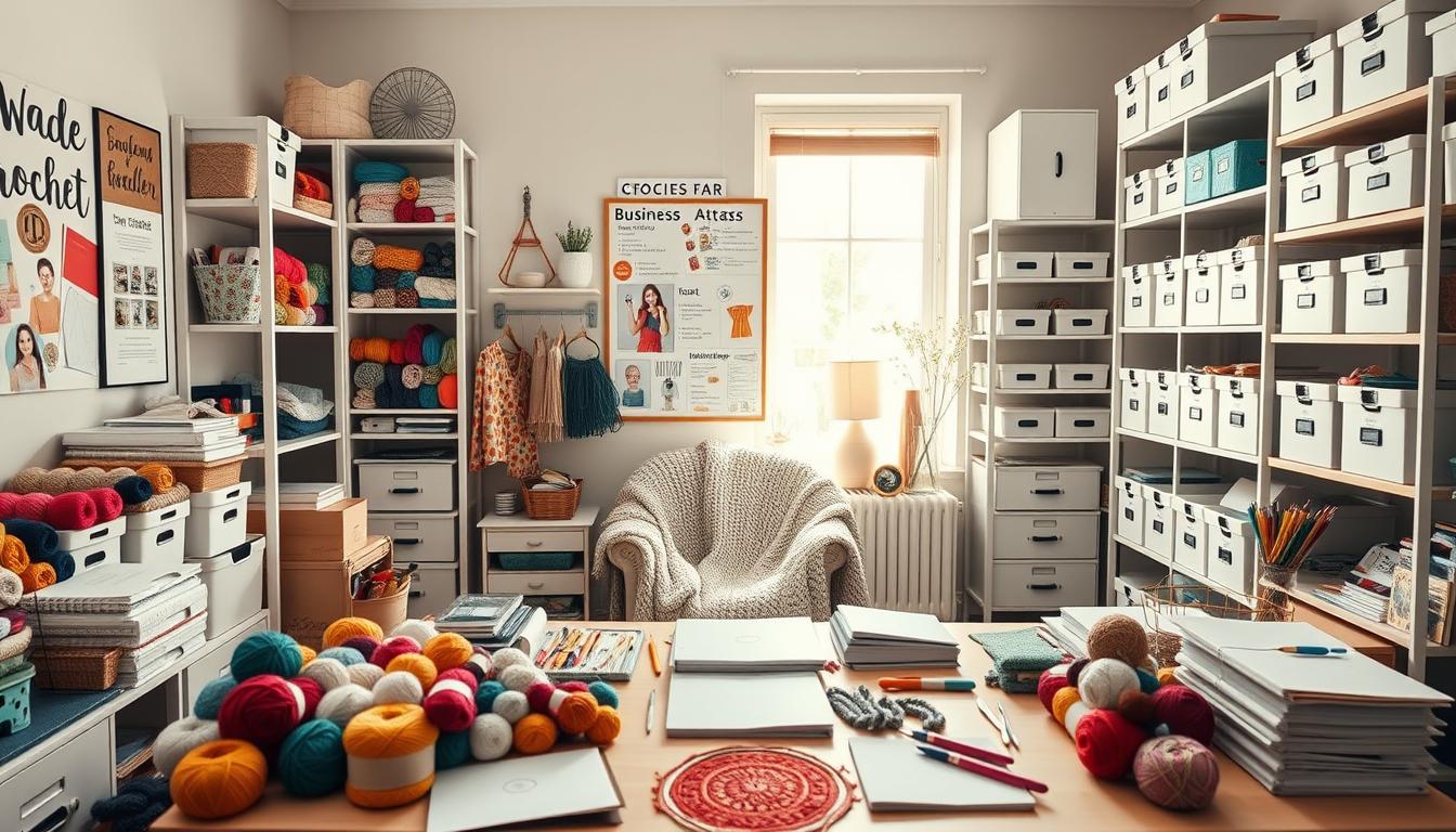 crochet business workspace checklist