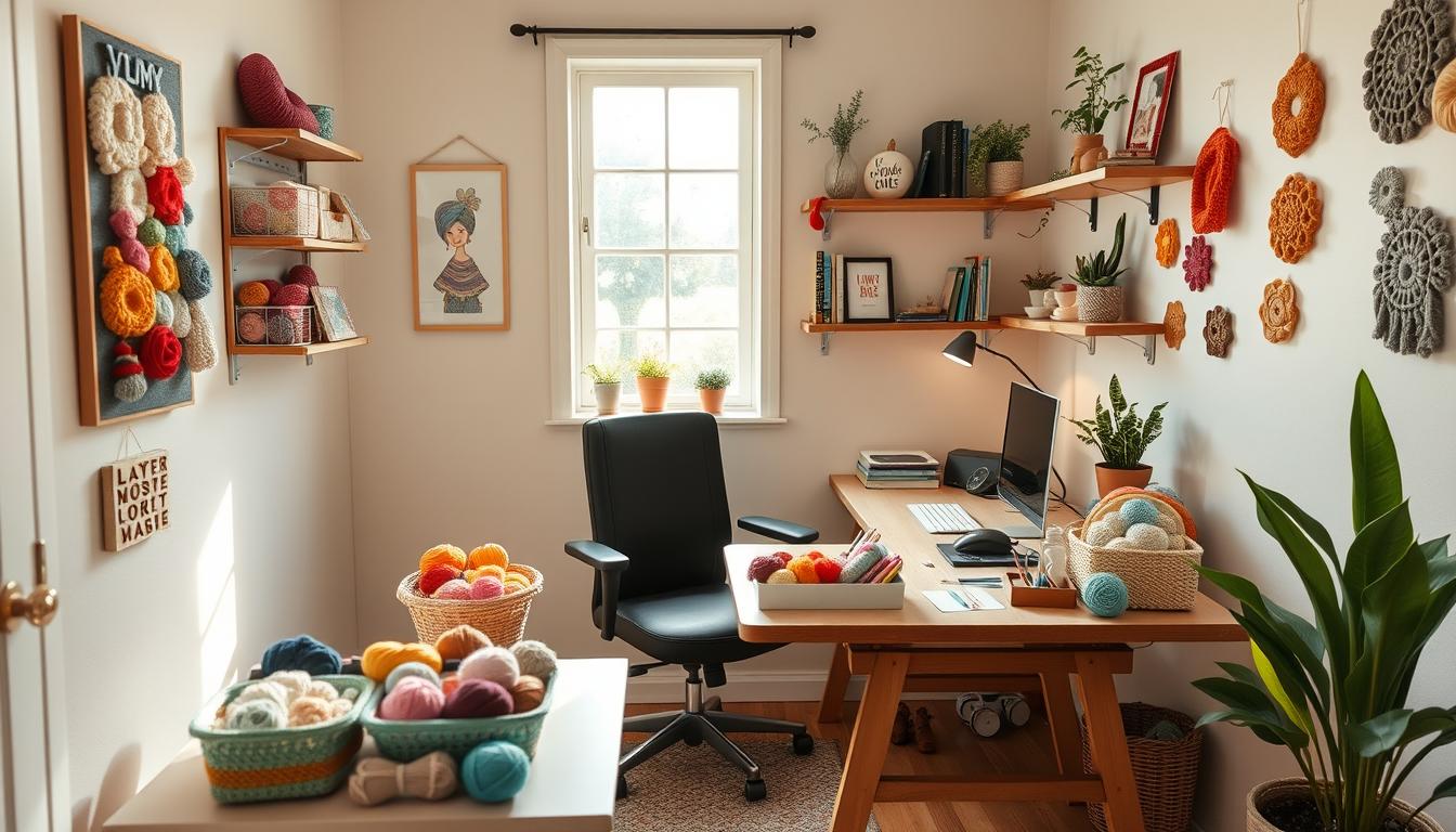crochet studio layout for small spaces