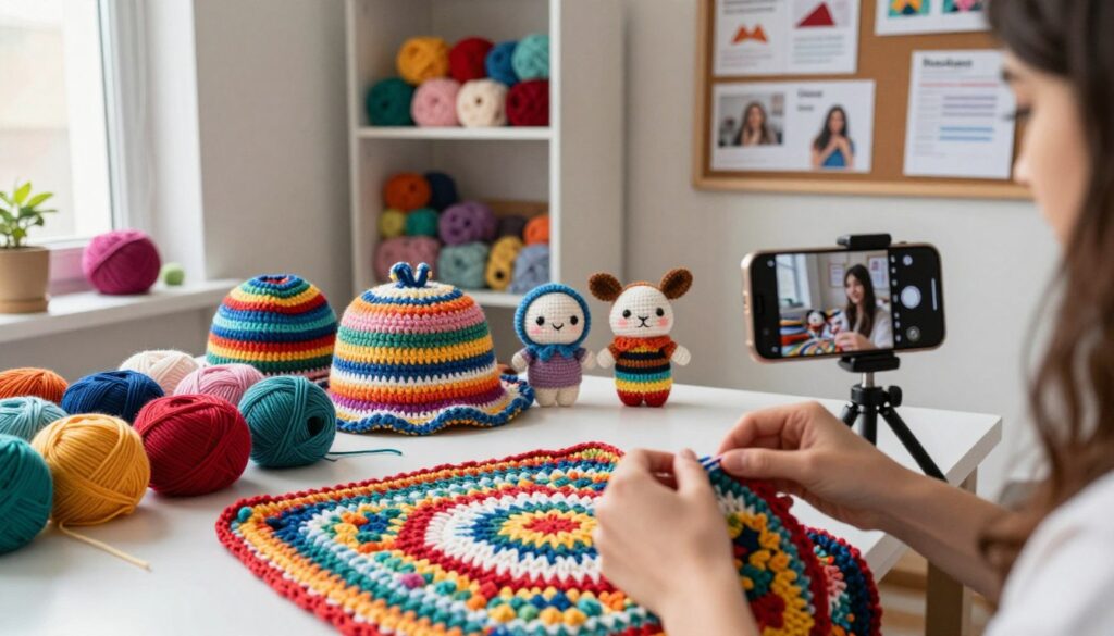 social media crochet content