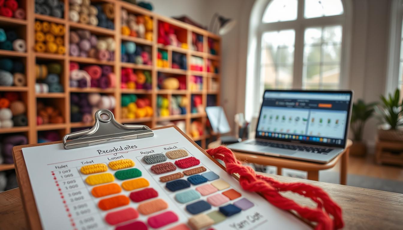 yarn inventory system for crochet business